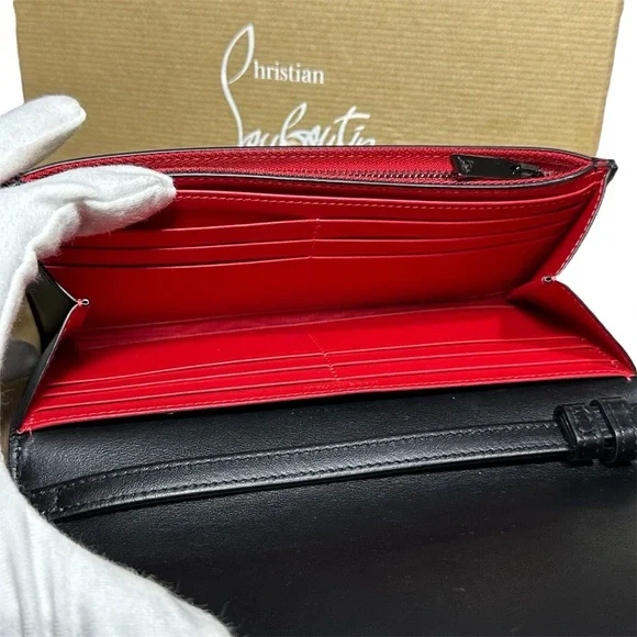 ❌SOLD❌Christian Louboutin Black Leather Clutch with Metallic Studs - Picture 7 of 11